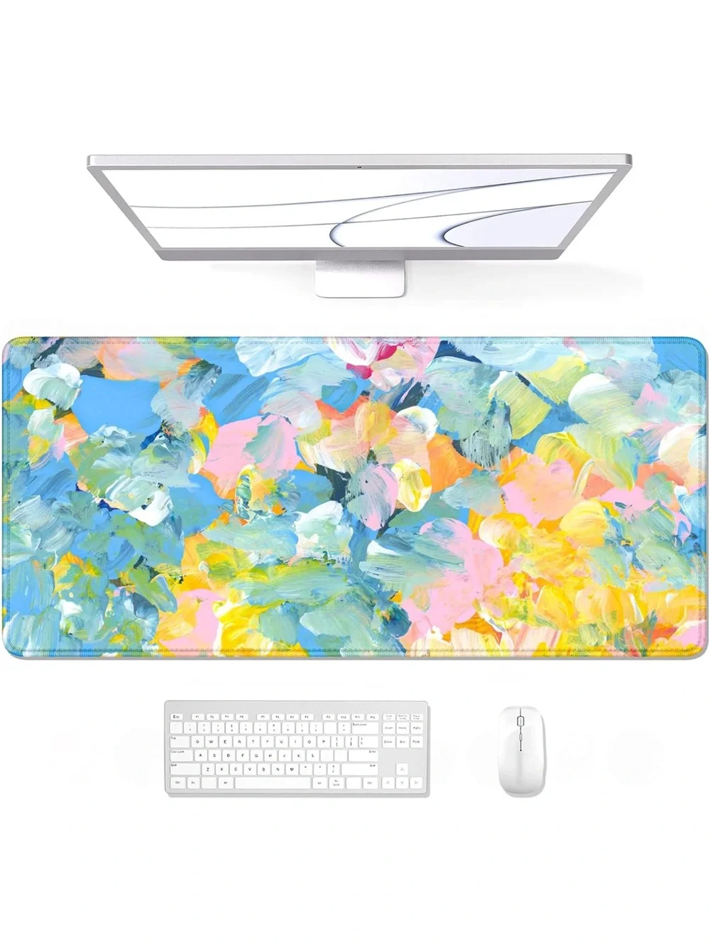 Colorful Abstract Desk Mat - Large Artistic Mouse Pad